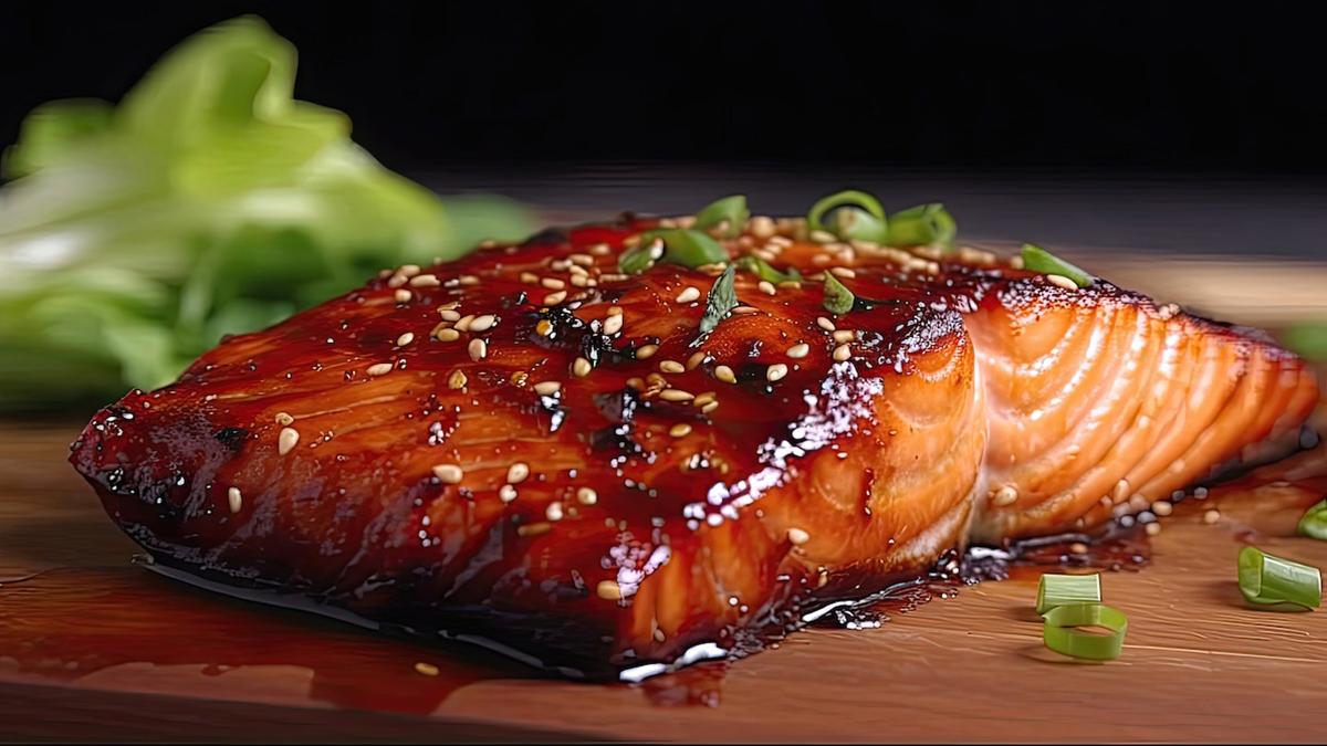 Honey Brown Sugar Glazed Copper River King Salmon