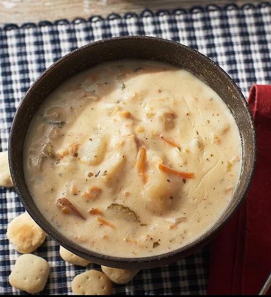 fish soup clam chowder bowl