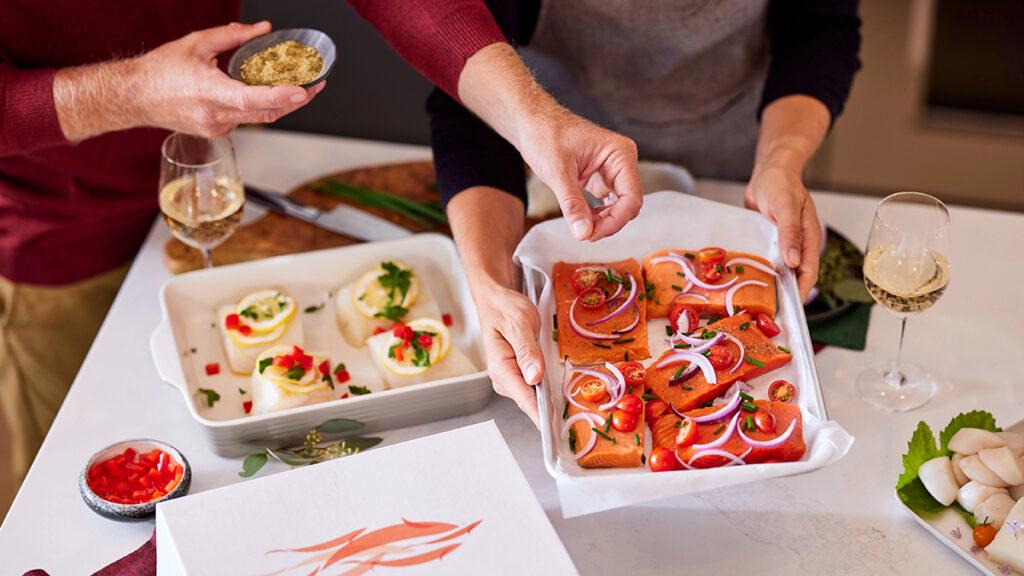 Marine Stewardship Council with a platter of lox and other fish.