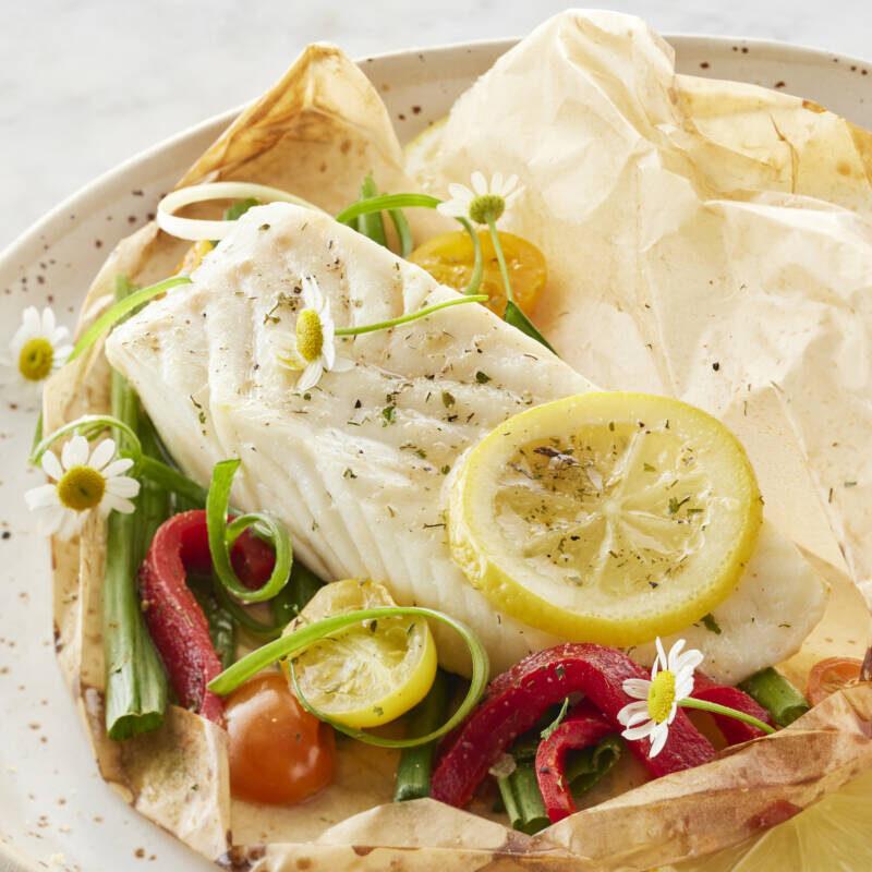 copper river seafoods halibut in parchment